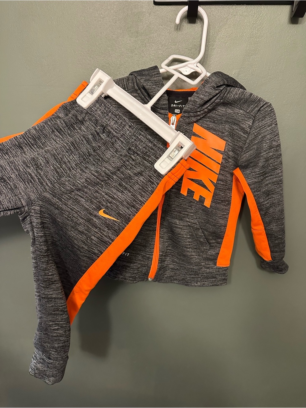 Nike Kids' Gray & Orange Dri-FIT
